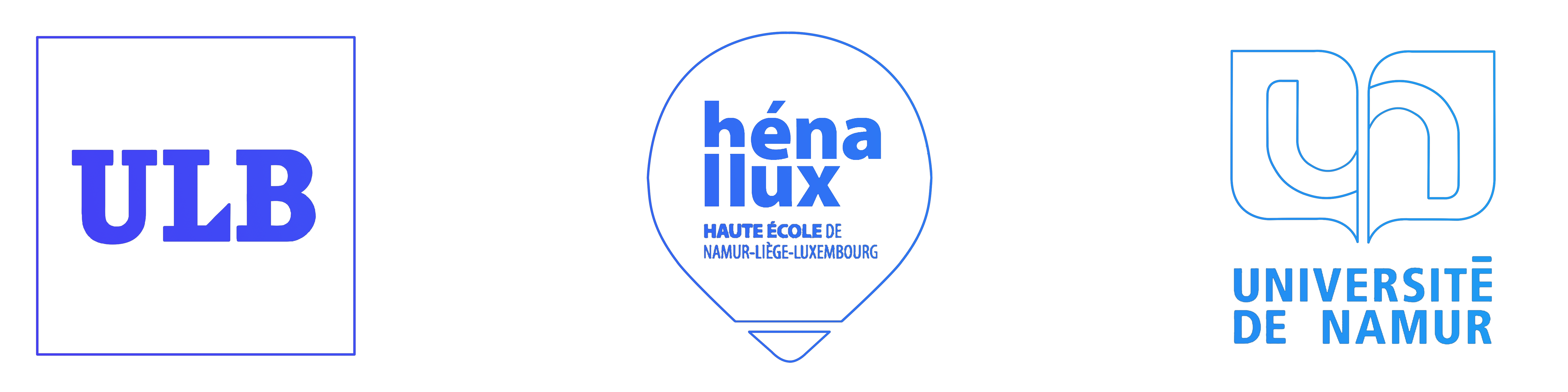 Logos de l'Henallux, de l'Université de Namur et de l'ULB